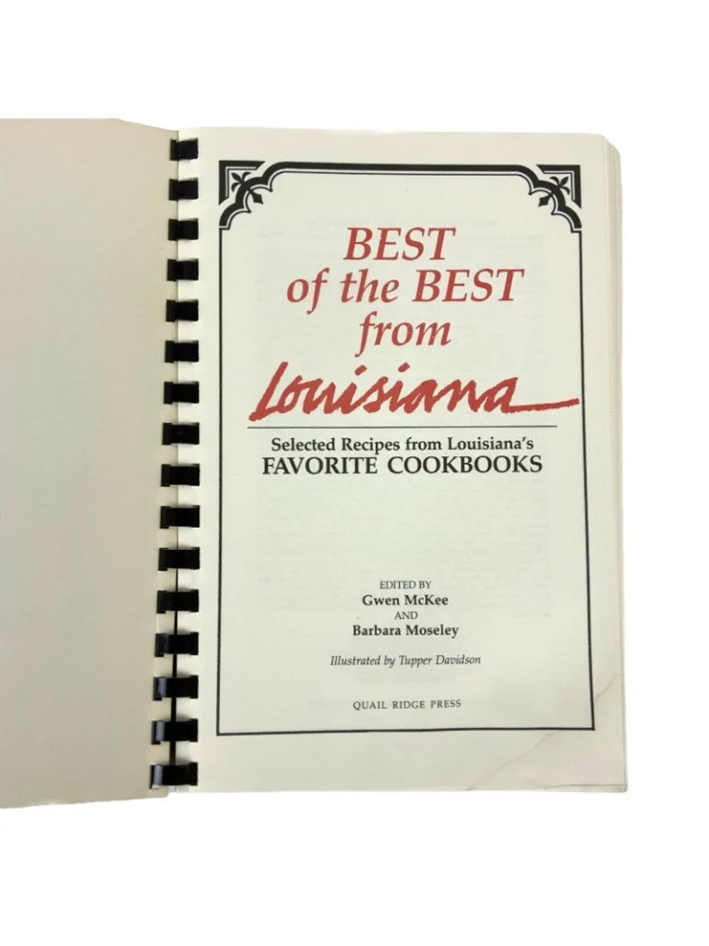 Best Of The Best From Louisiana Cookbook Spiral Bound 1984 Quail Ridge Press
